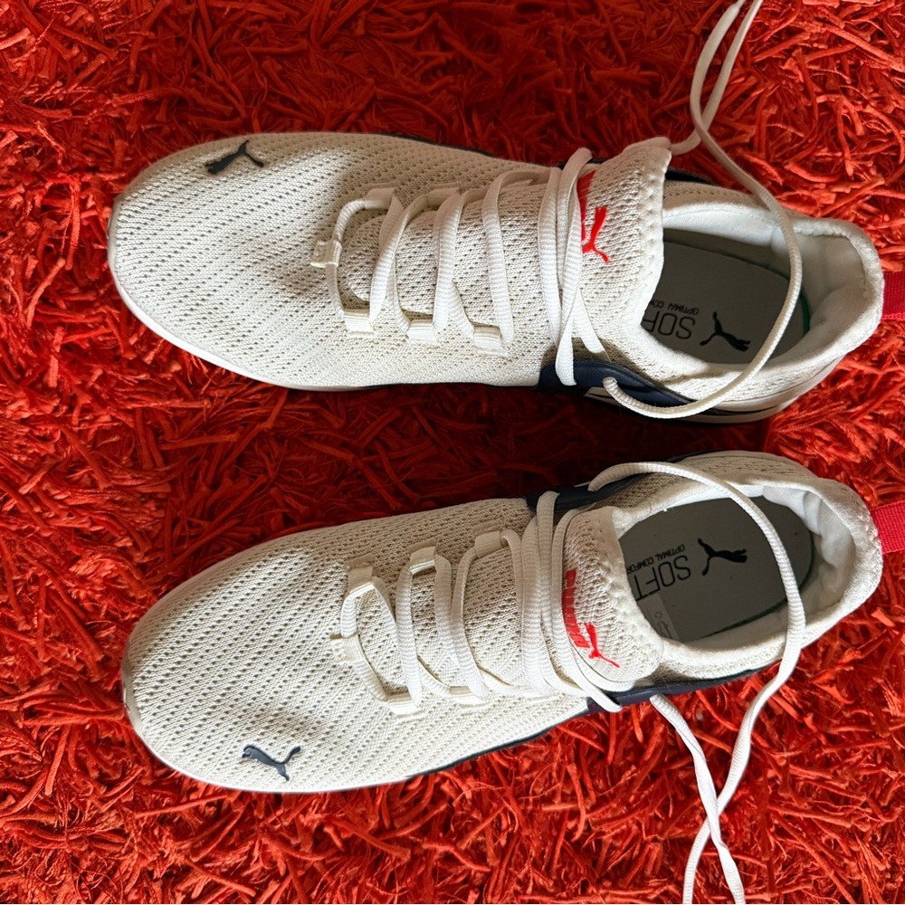 Puma White and Black Athletic Shoes